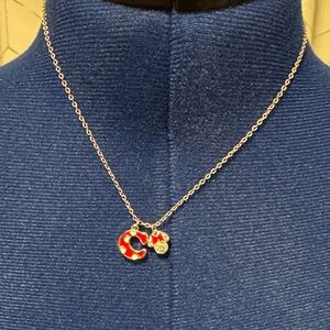Disney Minnie Mouse C Pendant Necklace